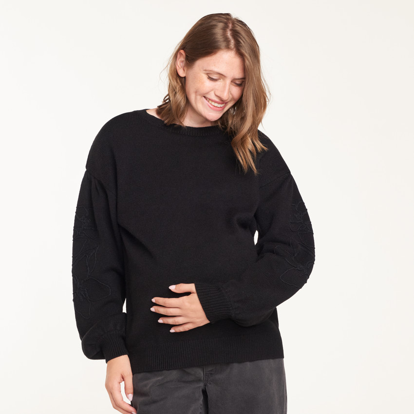 Pull maternité manches bouffantes fantaisie