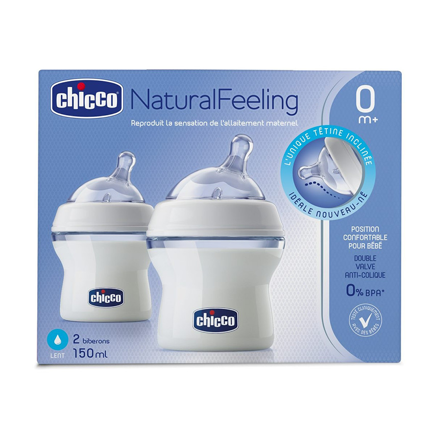Lot de 2 biberons Natural Feeling 150ml 