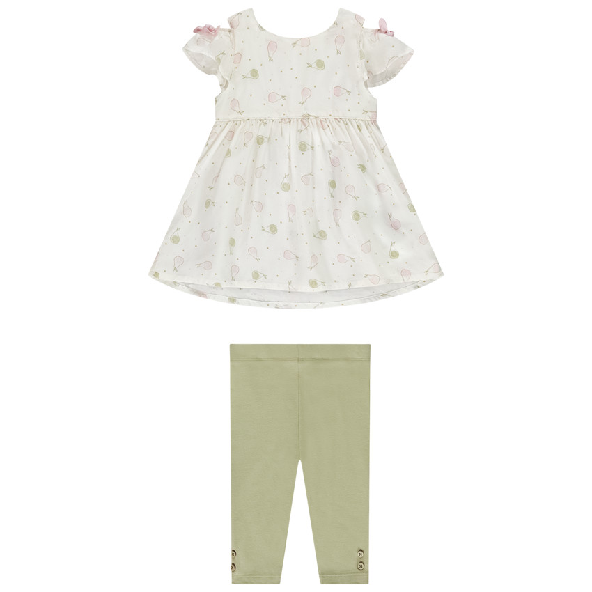 Ensemble 2 pièces imprimé poires pour bébé fille 
