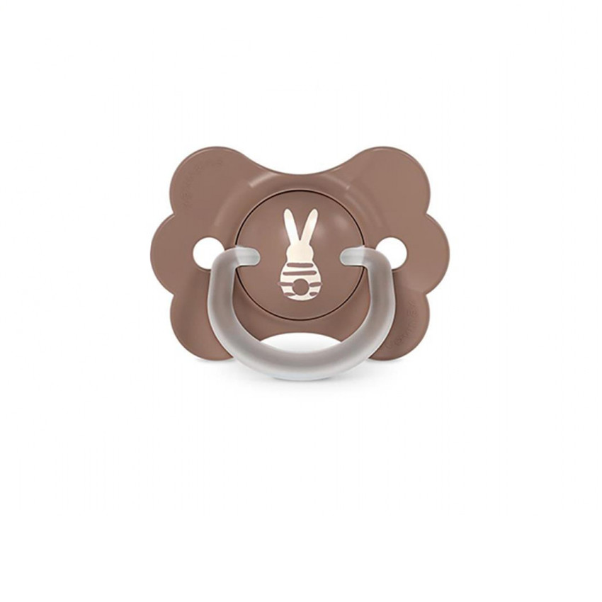 Sucette tétine physiologique silicone SX PRO Wonderland Papillon 6-18M décorée marron