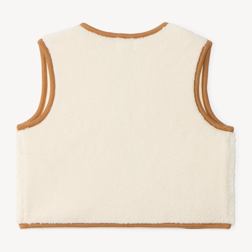 Gilet sans manches en sherpa moutonné pour fille 