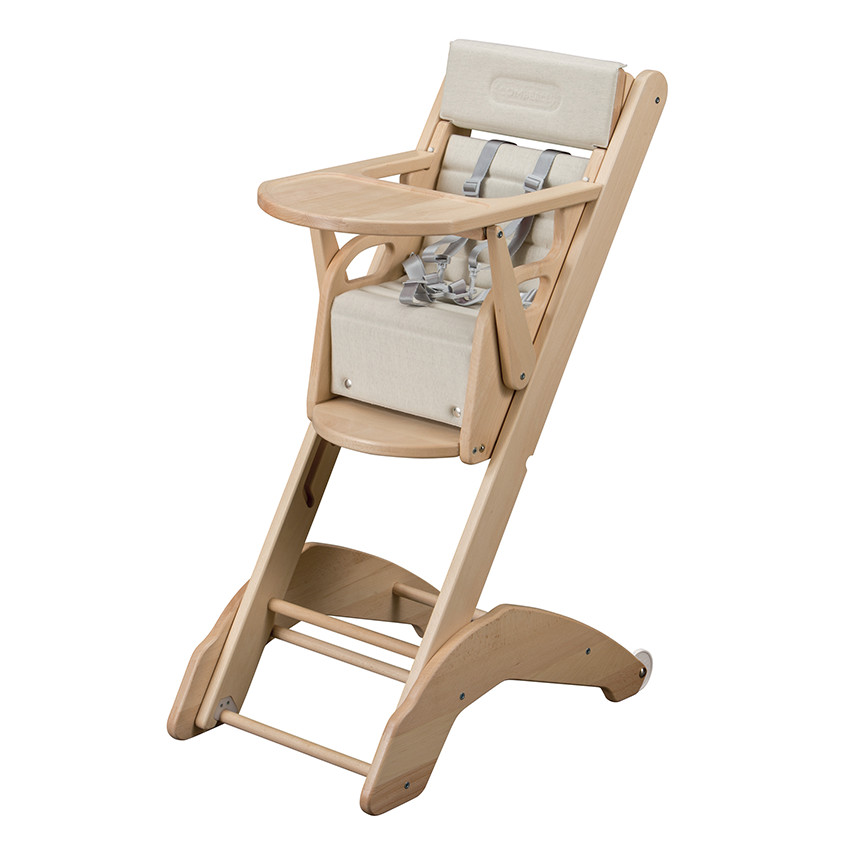 Chaise haute évolutive Manon multi-positions – Vernis Naturel  