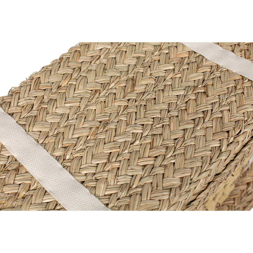 Paniers de rangement sous forme de coffres en Rotin Jaune 2pcs 