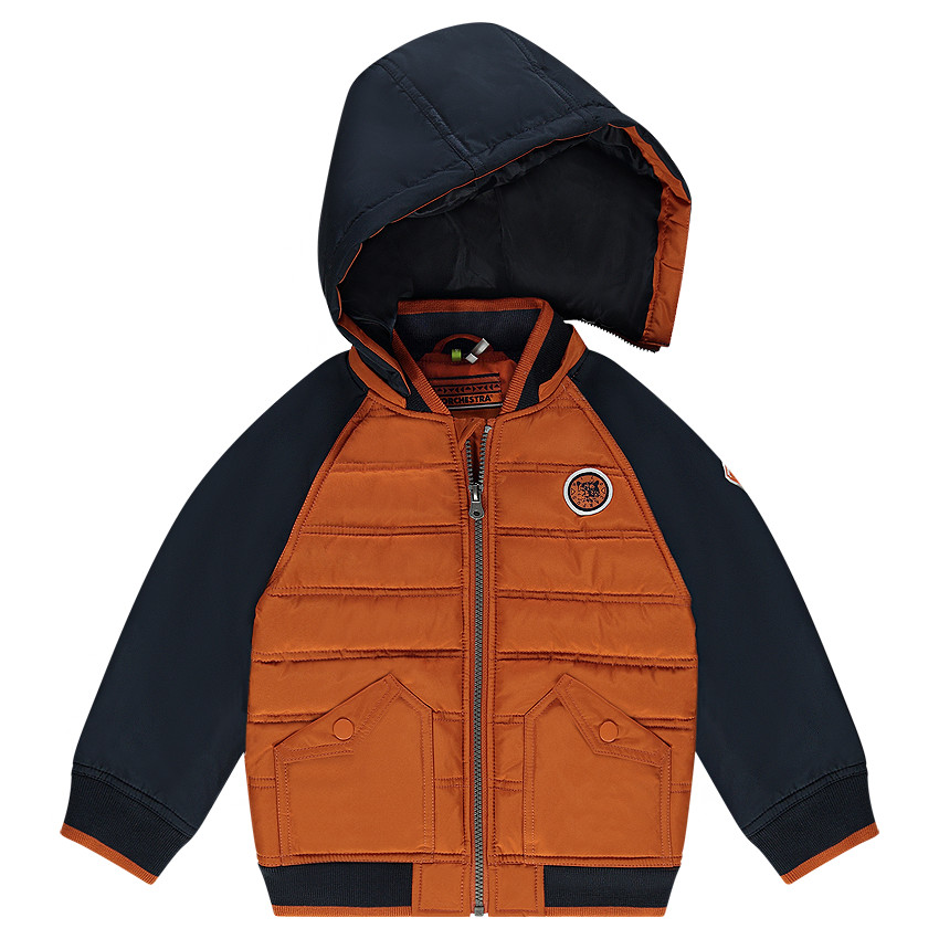 Doudoune esprit bombers à capuche amovible 