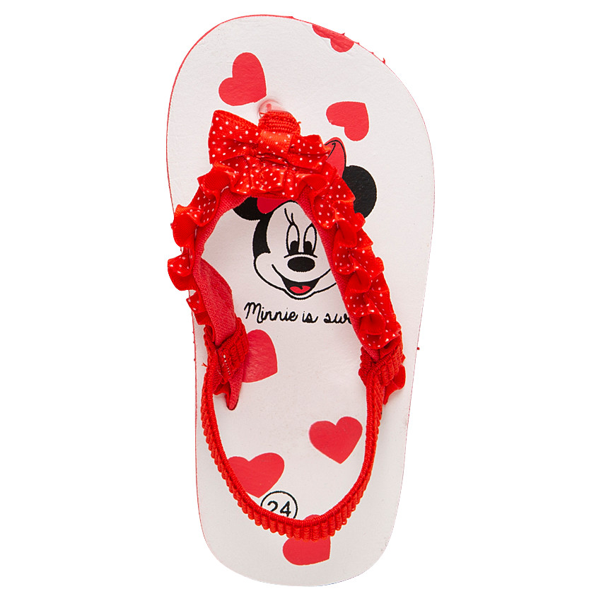 Tongs avec Minnie Disney Printée et coeurs 