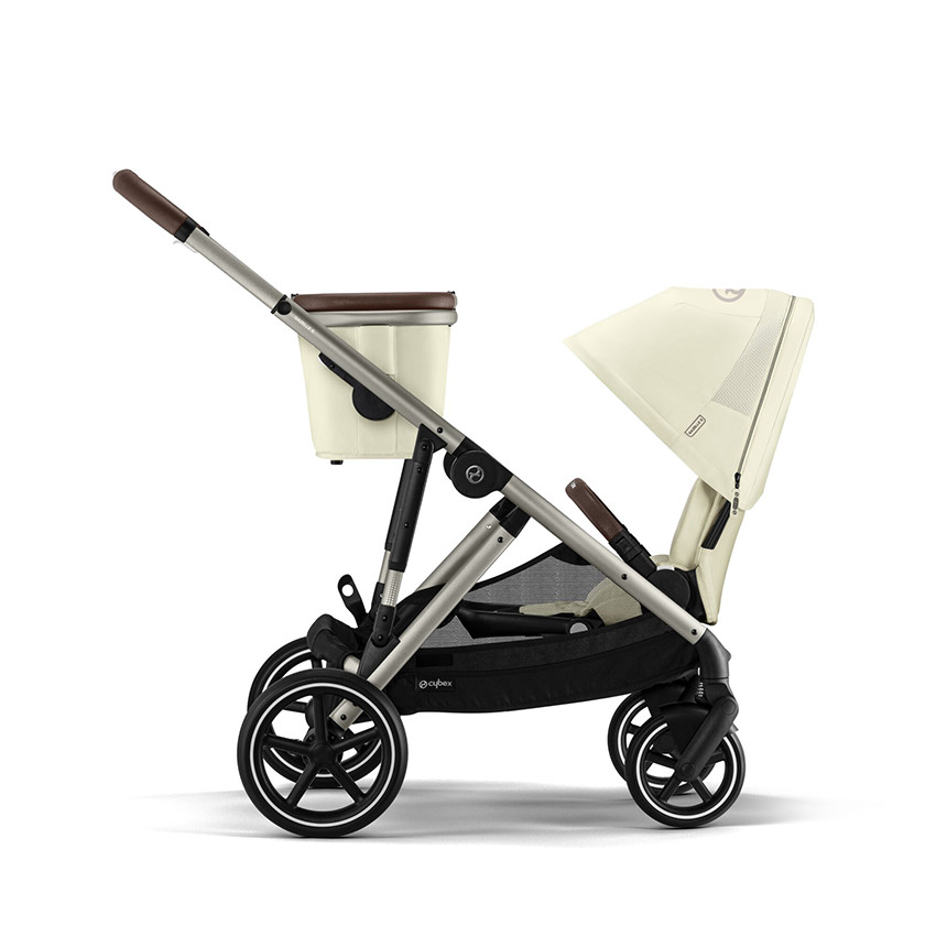 Poussette Gazelle S singel/double - Châssis Taupe / Siège Seashell Beige - Beige (Cybex) - Image 5