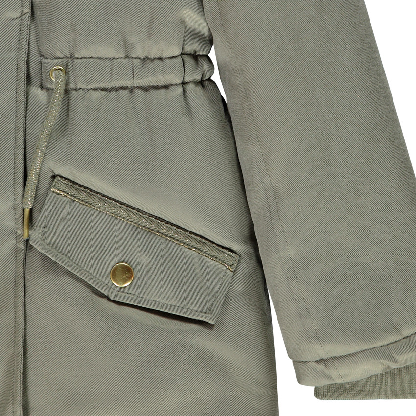Parka grand froid doublée sherpa léopard pour fille 
