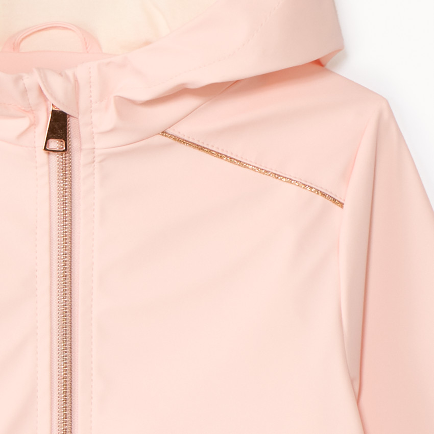 Parka gomme unie à capuche pour fille 