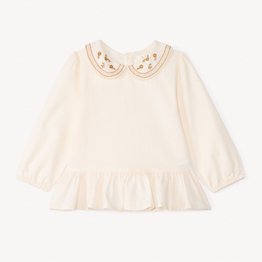 Tunique à col claudine brodé pour bébé fille 