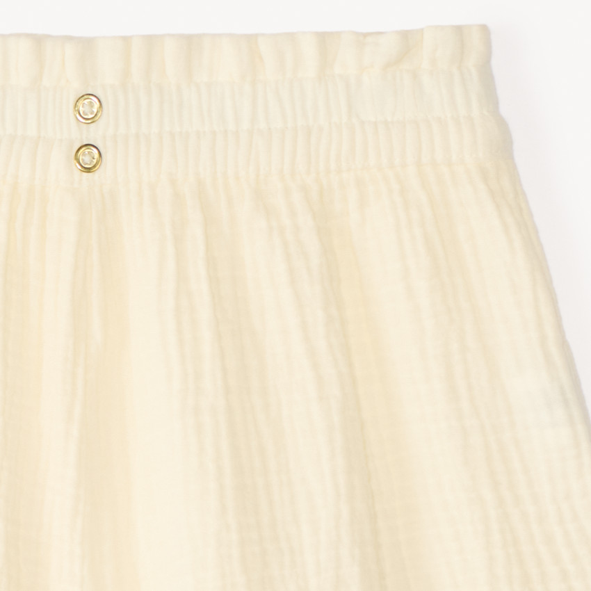 Short uni en double gaze pour fille 