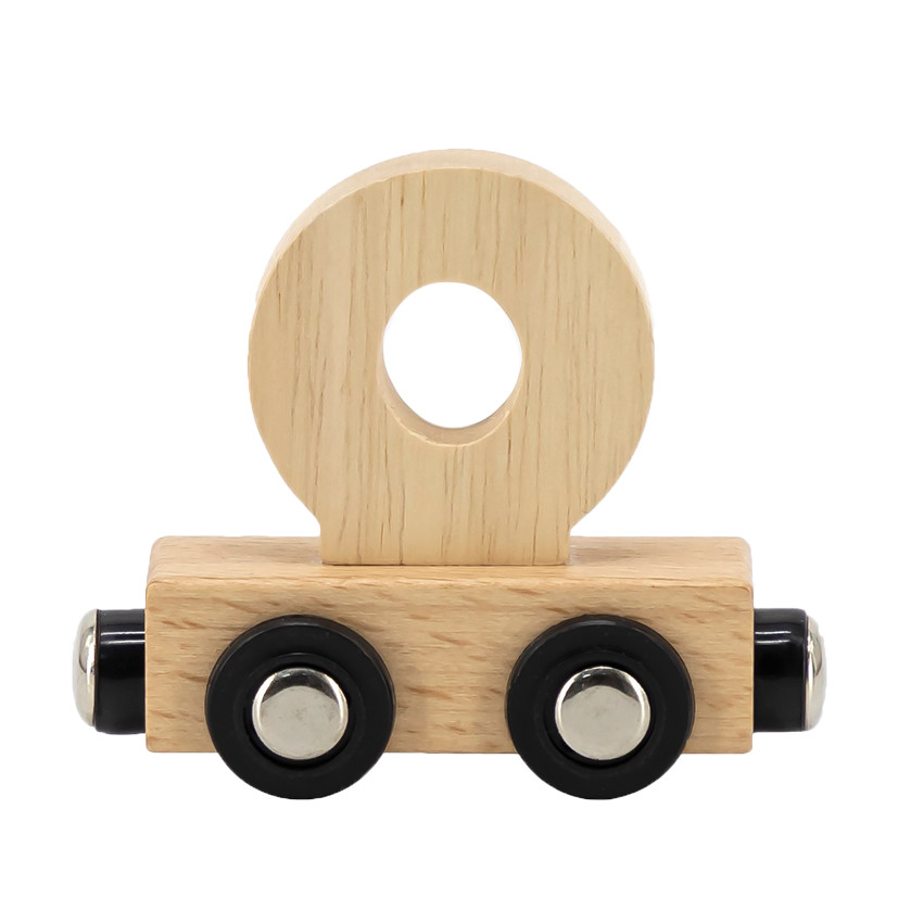 Lettre "O" en bois pour train 
