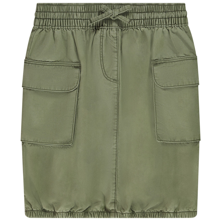 Jupe effet smocké à poches cargo pour fille 