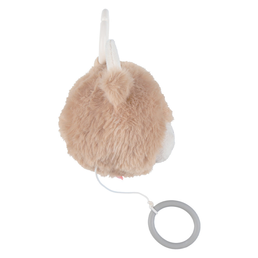 Peluche musicale voyage Vache Fluffy Beige 