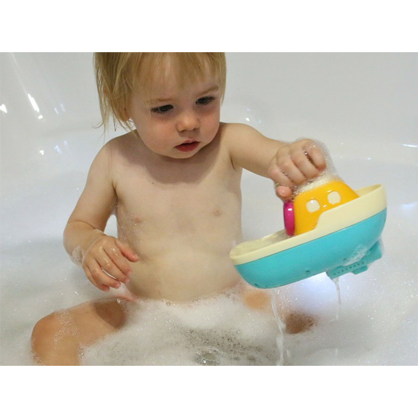Jouet de bain Toby le bateau à jet d'eau rigolo 