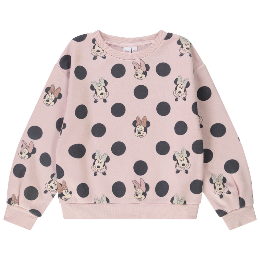 Sweat en molleton imprimé Minnie Disney pour fille 