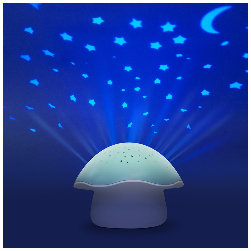 Veilleuse projecteur d'étoiles et musical Vert Champignon Vert - Vert (Pabobo) - Image 3