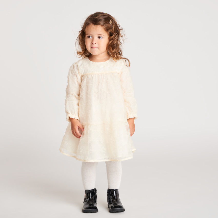 Robe en tulle manches longues bébé fille