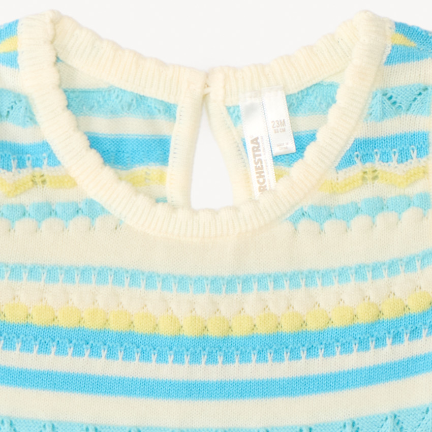 Ensemble 2 pièces débardeur + short en maille tricotée fantaisie pour bébé fille 