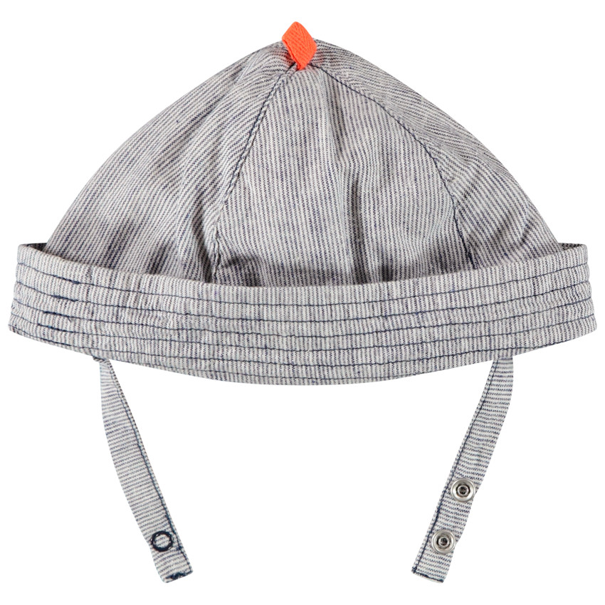 Bob rayé en coton et lin 