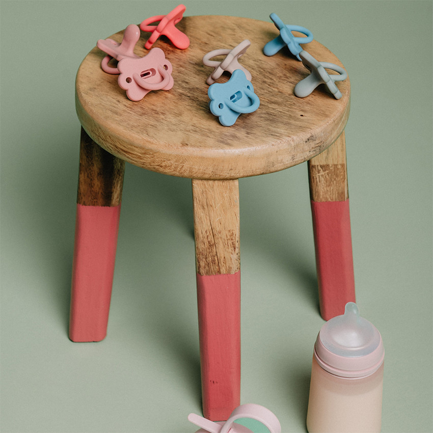 Sucette silicone Colour Essence SX Pro 0-6M Smoothie Butterfly bleu 