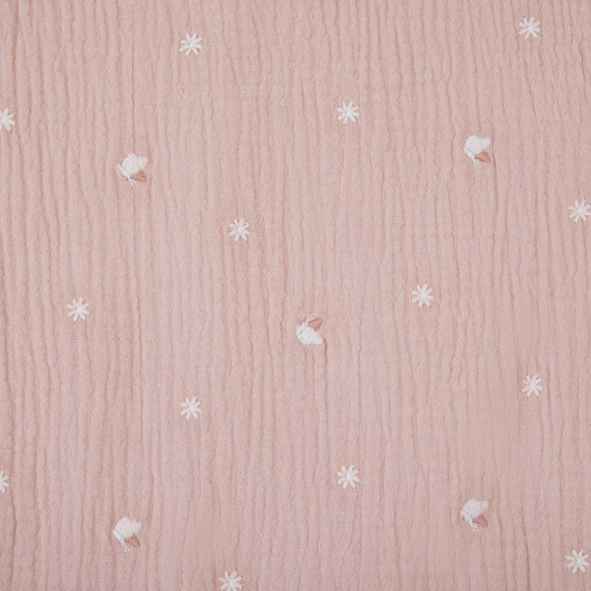 Gigoteuse brodée en double gaze TOG 2 Promenade Bucolique rose 