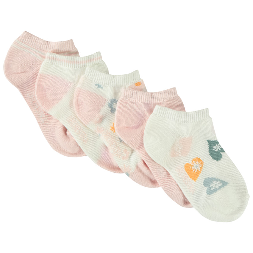 Lot de 5 paires de chaussettes courtes fantaisie pour fille 