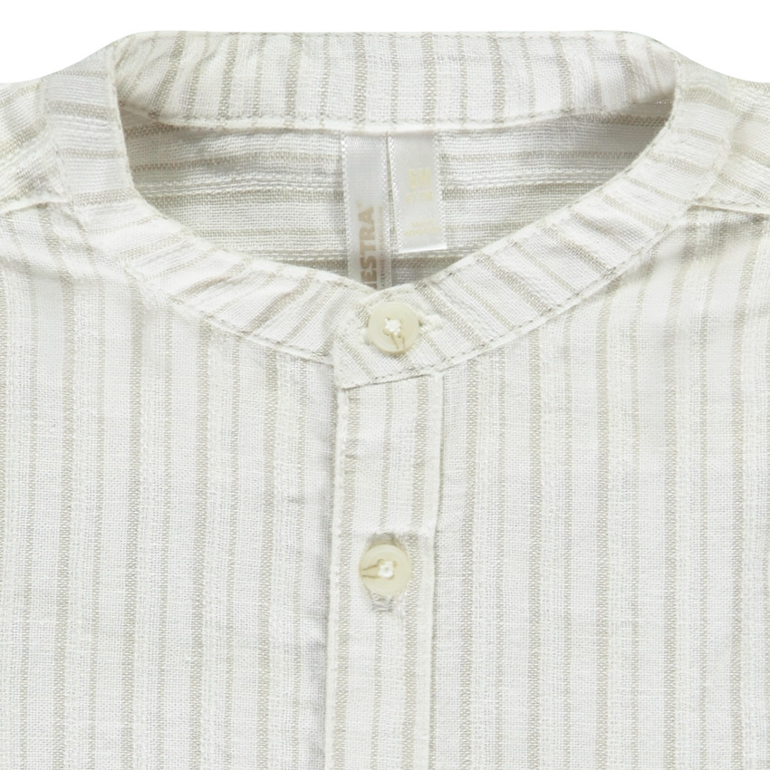 Ensemble chemise rayée + salopette courte pour bébé garçon 