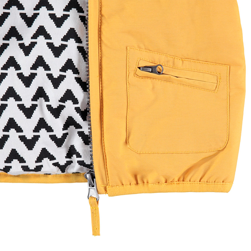 Coupe-vent avec doublure imprimée et motif masque sur la capuche 