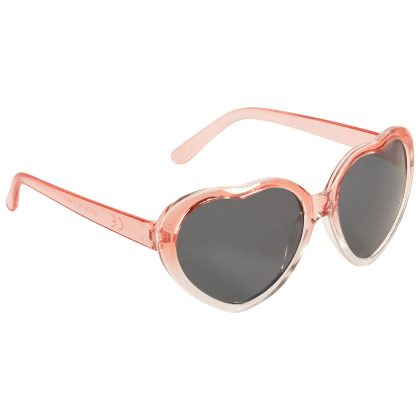 Lunettes de soleil coeur rose degradee pour fille