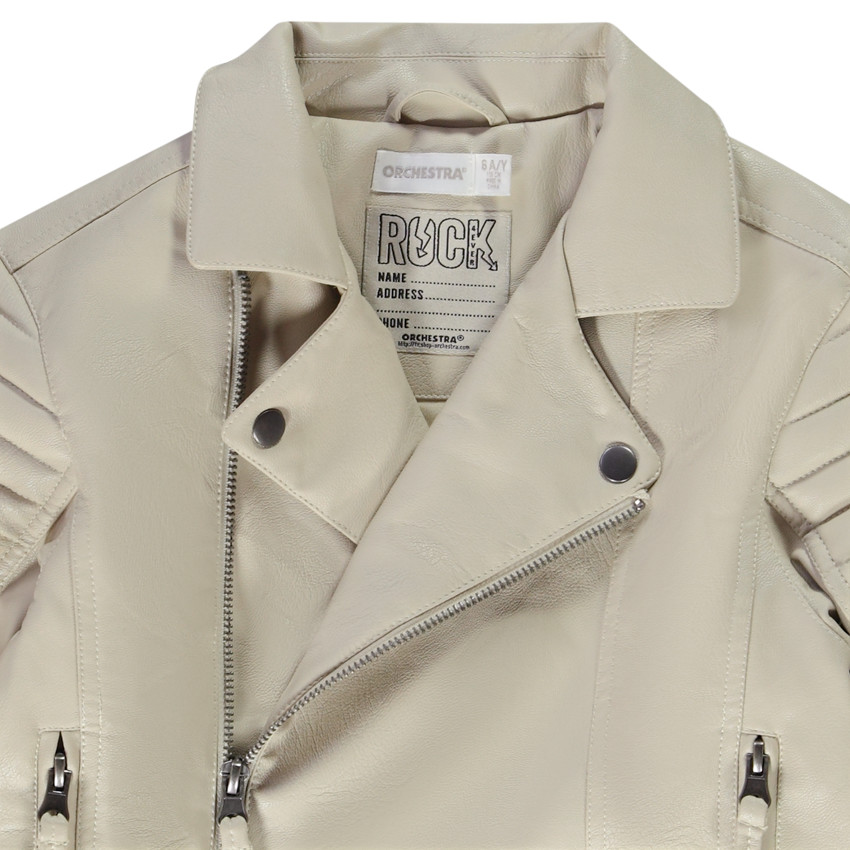 Perfecto esprit biker en simili cuir doublé pour garçon 