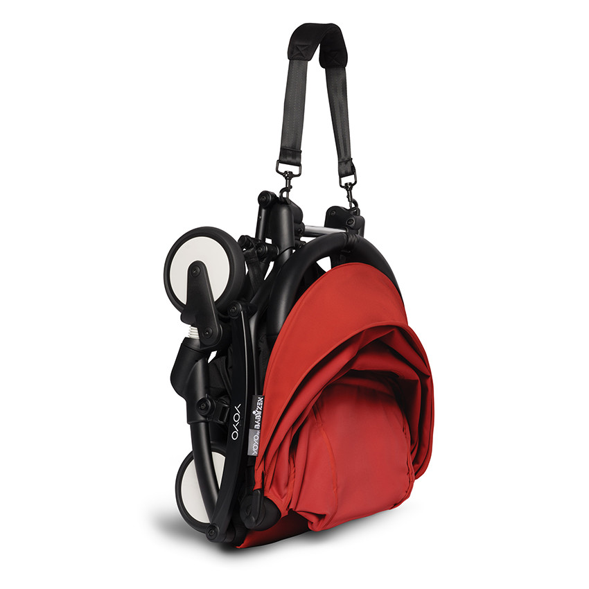 Poussette complète YOYO² nouveau pack 0+ et 6+ châssis noir - Rouge 