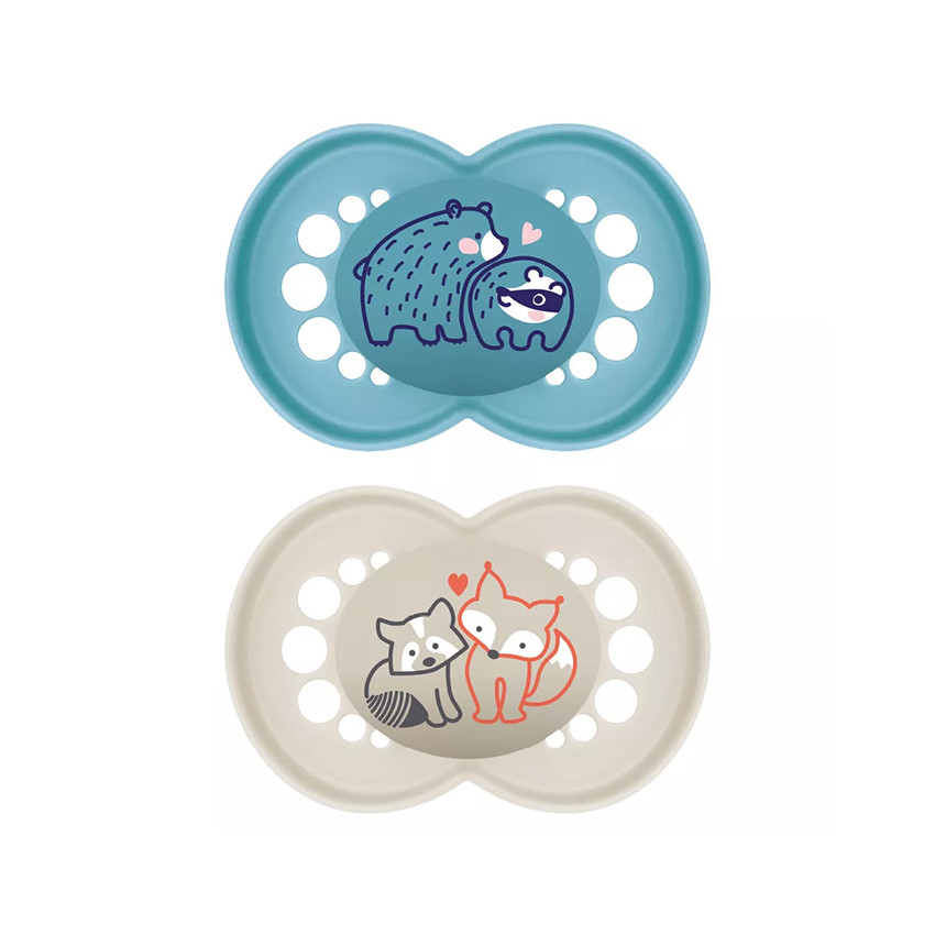Lot de 2 sucettes silicone Original 6M+ collection nature (modèle aléatoire) 