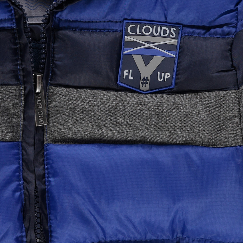 Doudoune ouatinée à capuche amovible et doublure micropolaire 