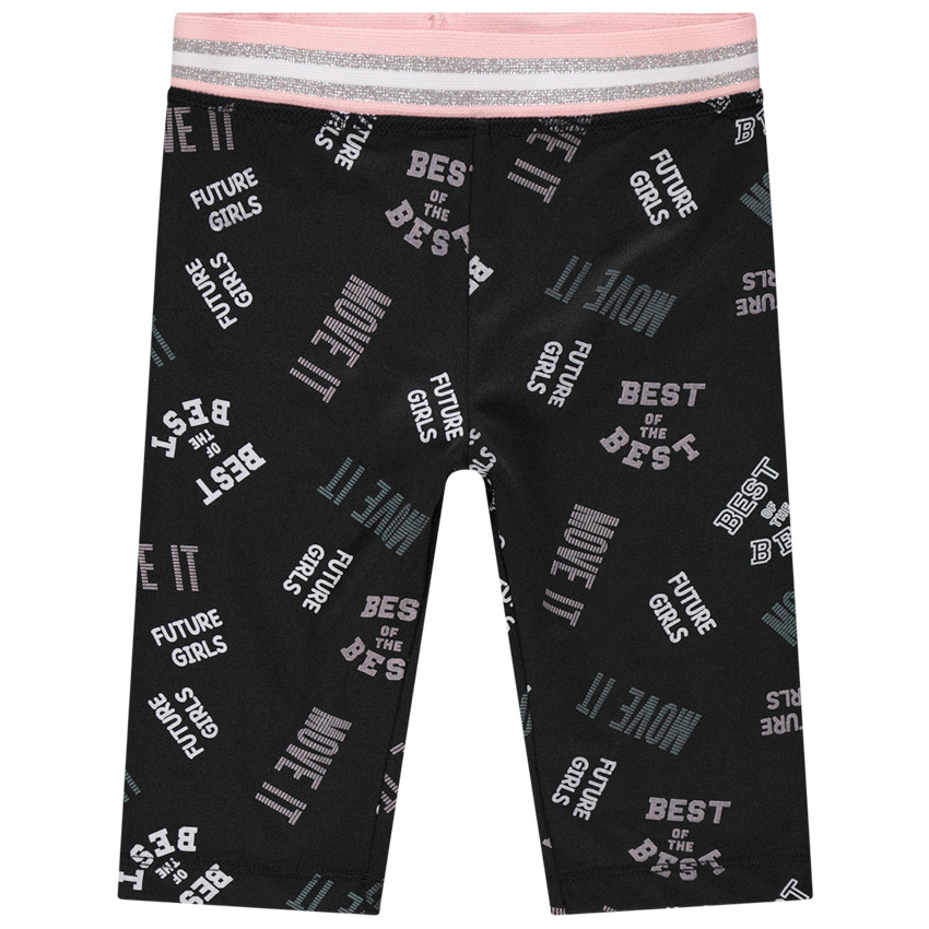 Cycliste imprimé all-over à taille élastiquée rayée 