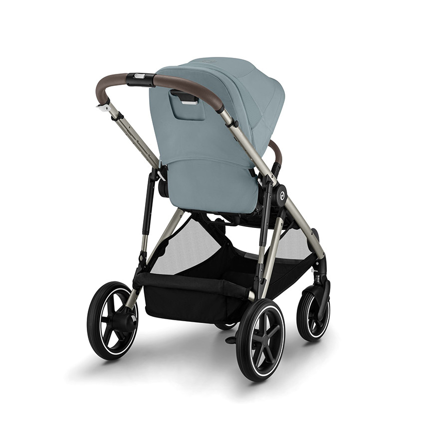 Poussette double avec panier Gazelle S taupe/stormy blue 