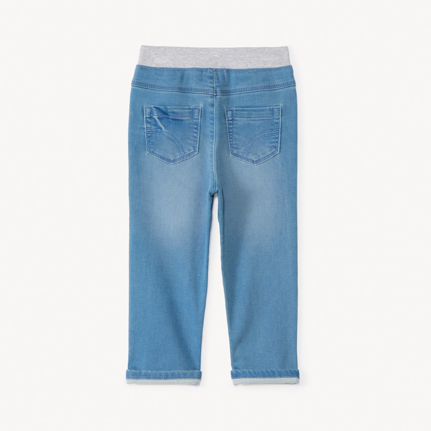 Jean droit à taille élastiquée pour bébé garçon 