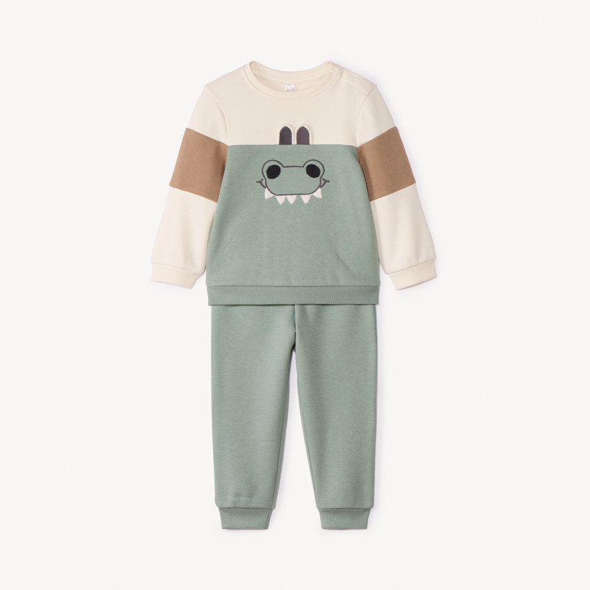 Ensemble jogging ludique effet color block pour bébé garçon