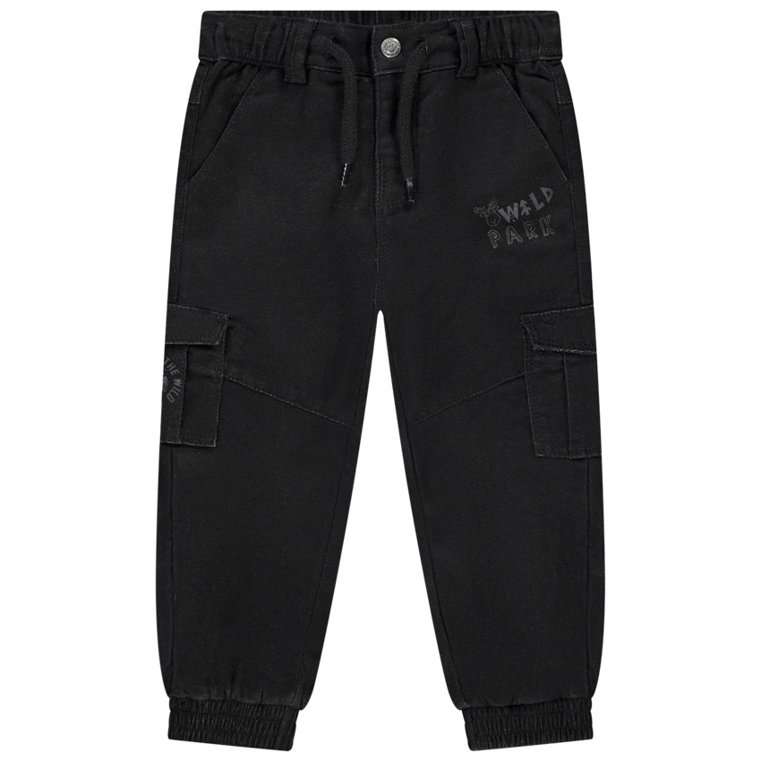 Pantalon cargo en twill doublé jersey pour bébé garçon