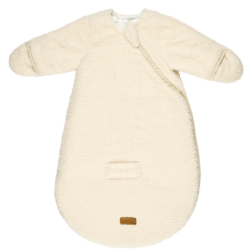 Gigoteuse manches amovibles avec moufles - Teddy - Ecru - 60cm