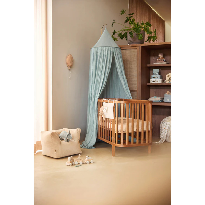 Fauteuil enfant velours côtelé coloris naturel 