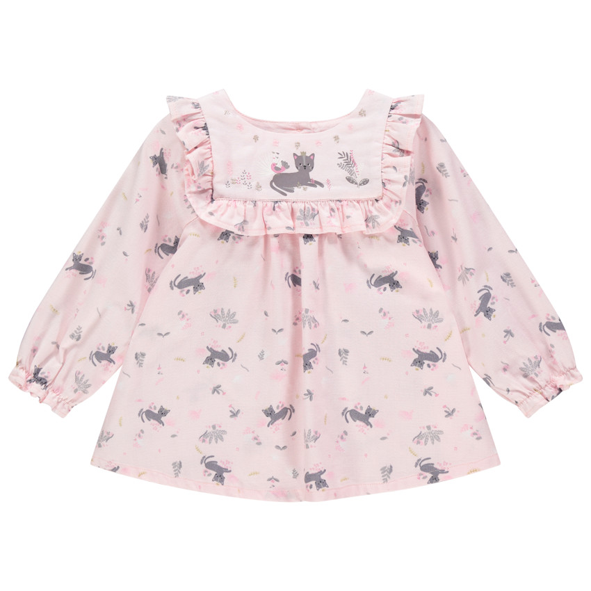 Tunique mannches longues imprimée chats all-over 