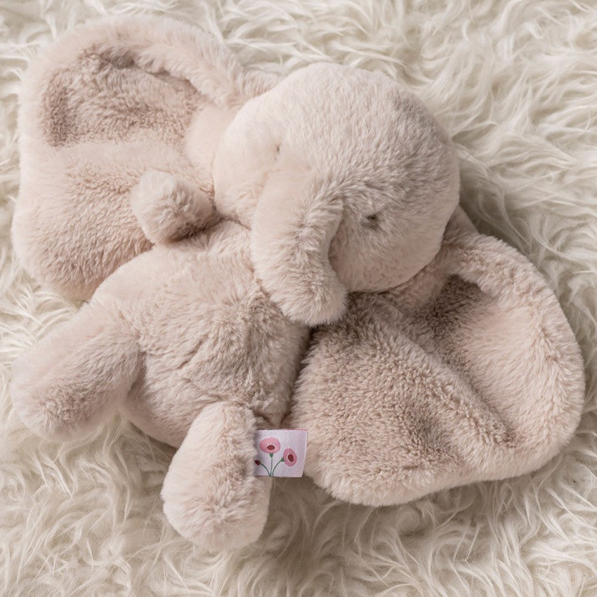 Peluche éléphant - Fanfan - Sable - 30 cm 