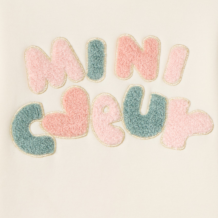 Sweat molleton à patchs bouclettes pour bébé fille 