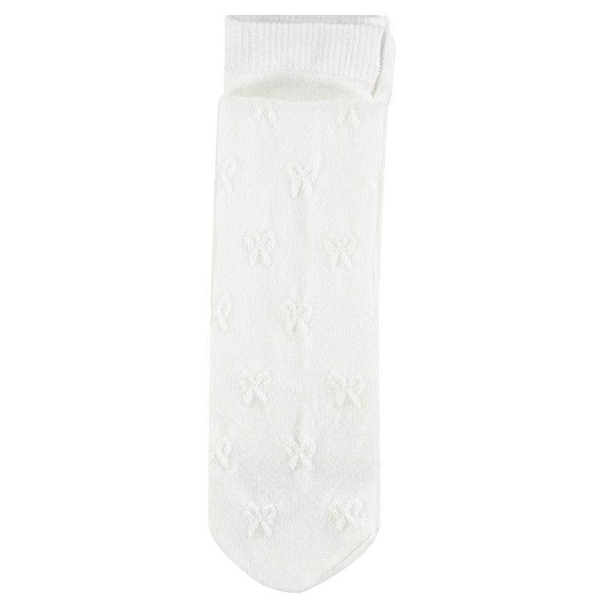 Collant épais avec noeuds ton sur ton all-over 