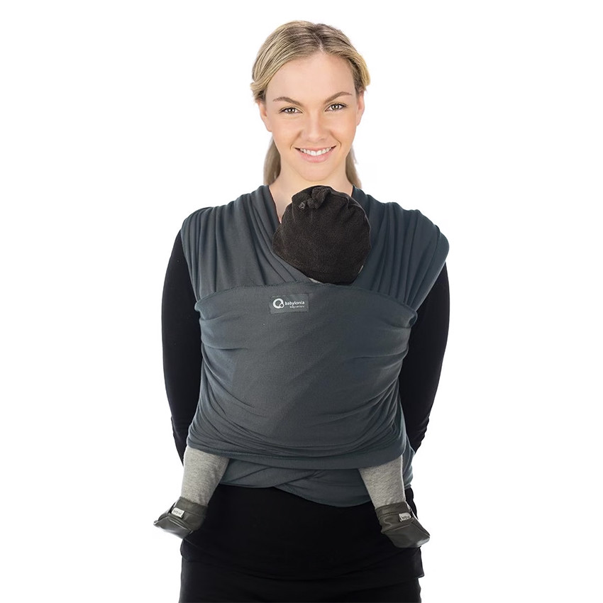 Écharpe de portage Extensible Tricot SLEN Bamboo Smokey grey 