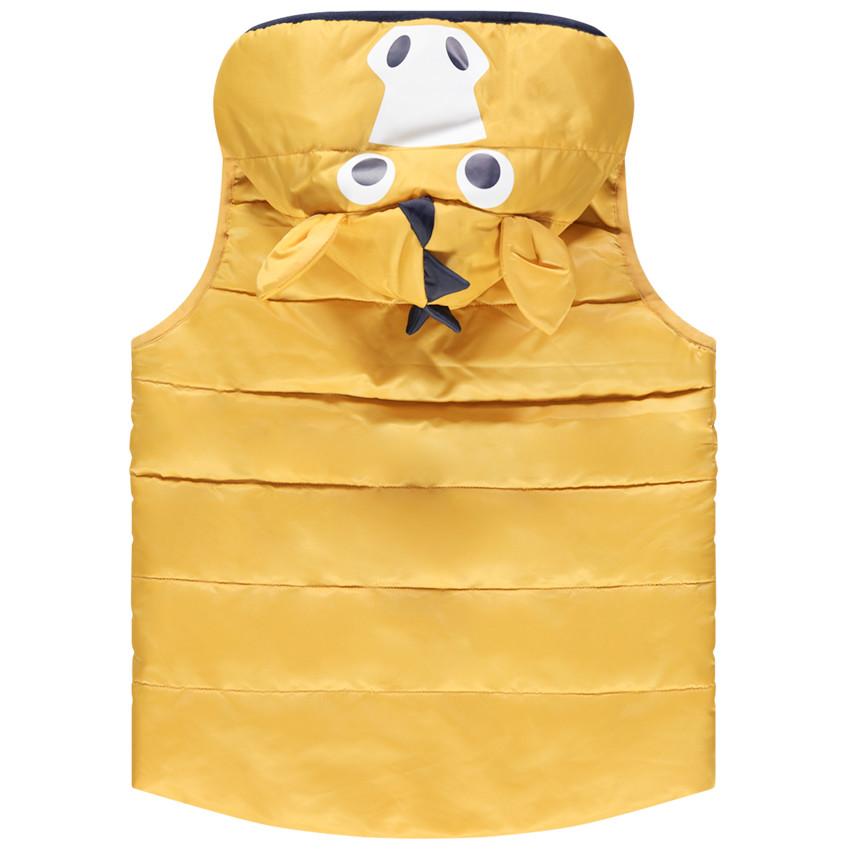 Doudoune sans manches à capuche fantaisie et imprimé cheval 