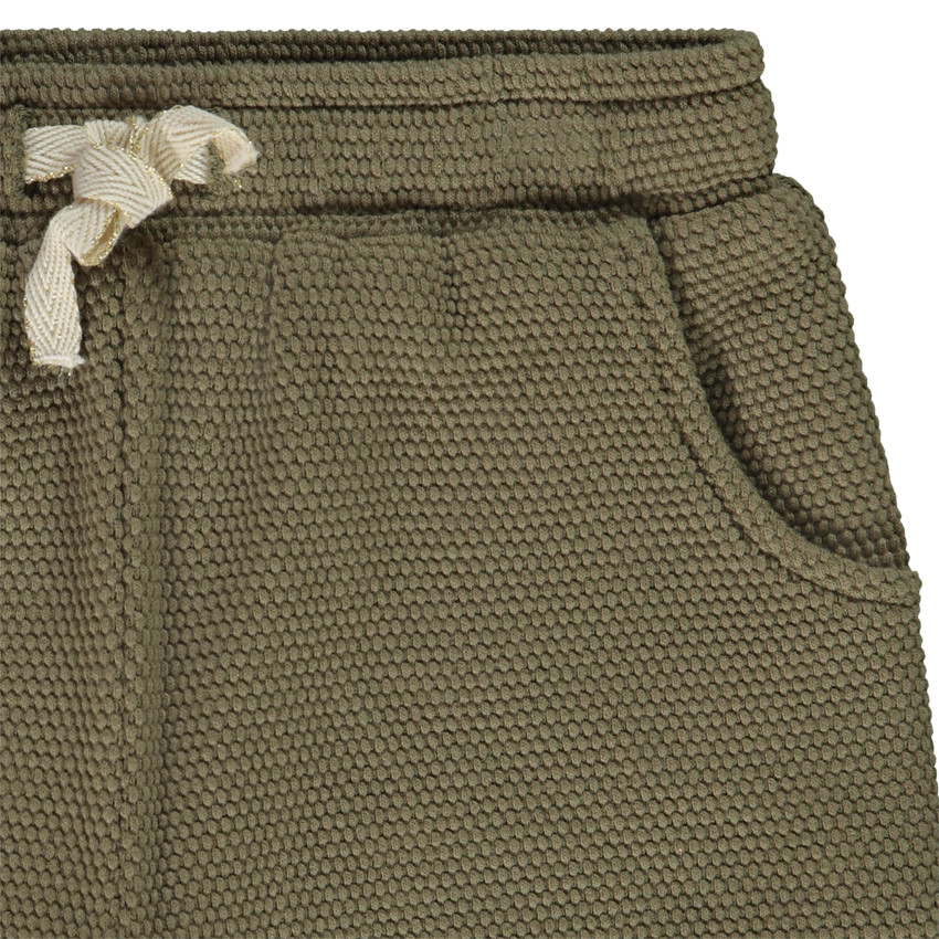 Short en molleton cloqué avec cordon de serrage pour fille 