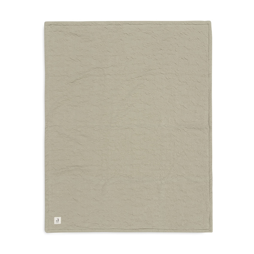 Couverture en laine polaire 75 x 100 cm Soft Waves olive 
