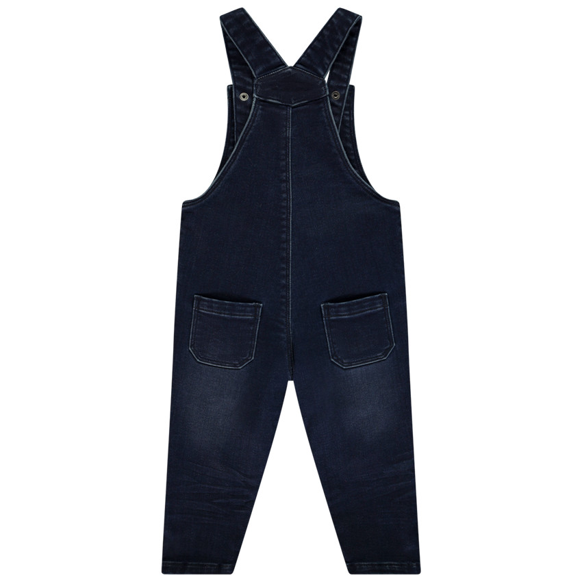 Salopette longue effet jean badge dino pour bébé garçon 