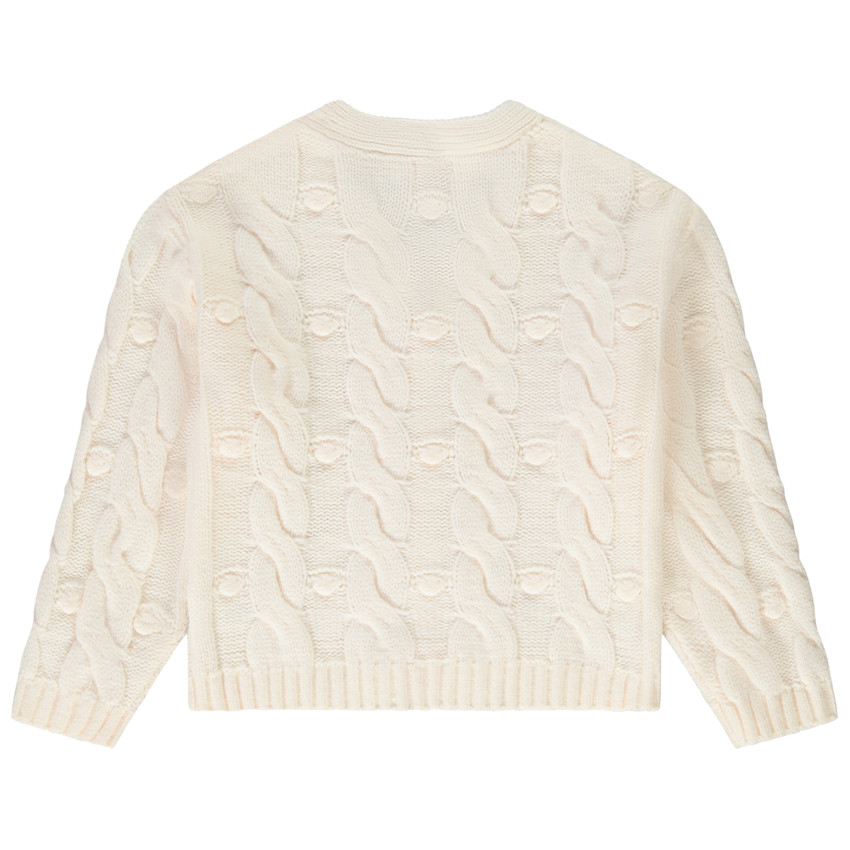 Gilet en tricot torsadé pour fille 